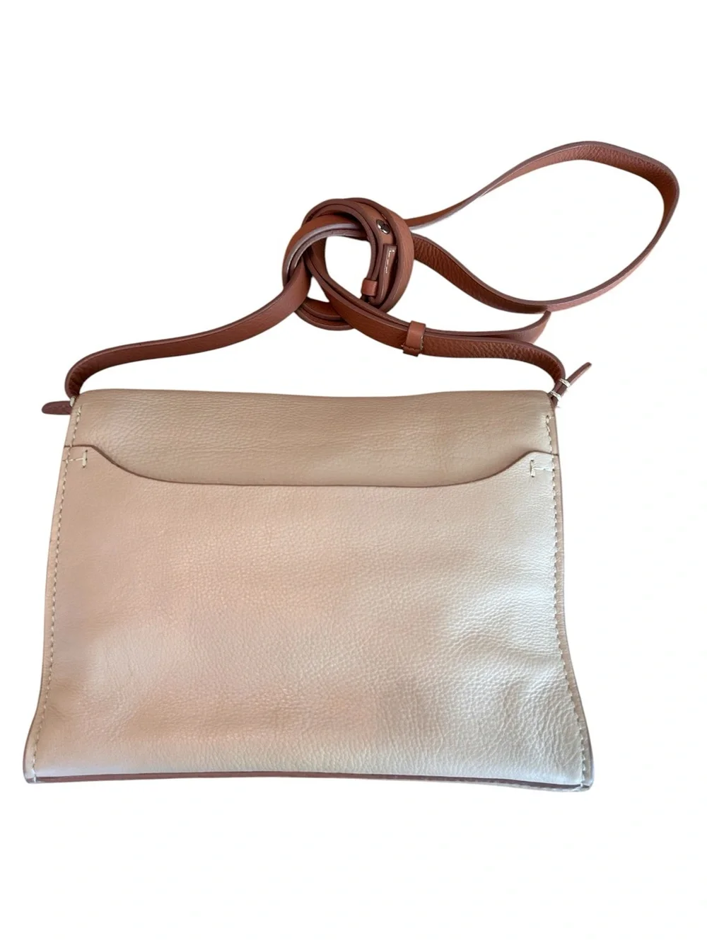 Clark’s Leather Crossbody Bag - Classic Nude & Tan - Quiet Luxury - NeutralCore